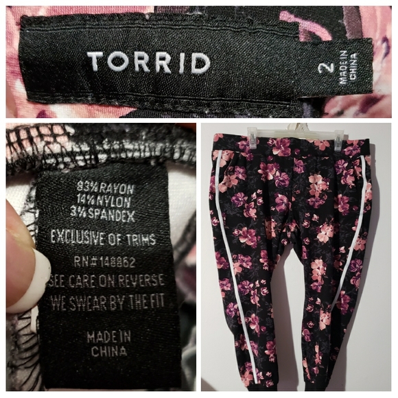 NWOT Torrid floral joggers size 2X - Picture 2 of 4